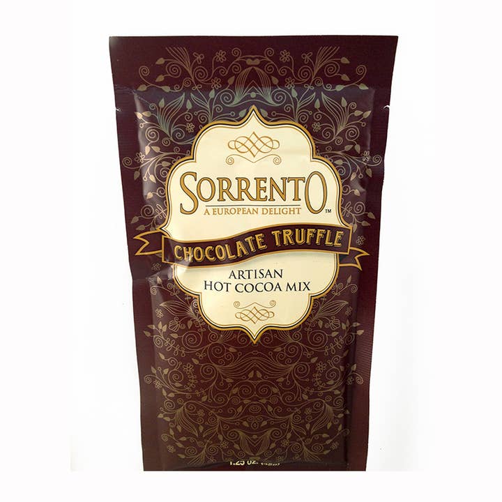 Sorrento Chocolate Truffle Cocoa packet 1.25 oz for wholesale by Gift Basket Supplies