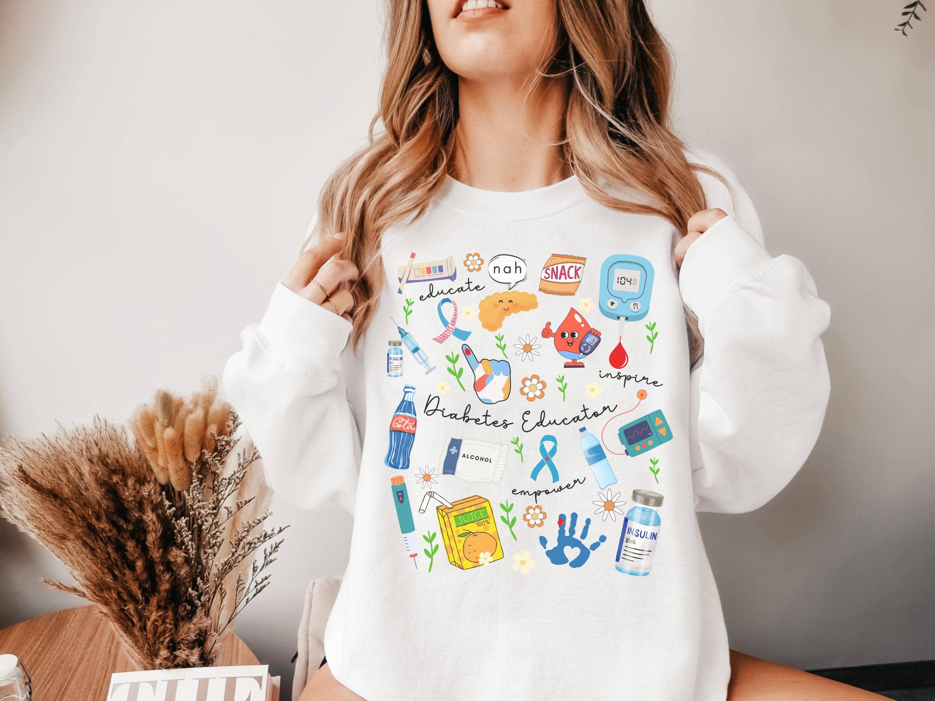 NVC Ecommerce LLC - Wholesale Graphic Sweatshirt - Women's - Diabetes Educator Sweatshirt, Diabetes Awareness Sweater0