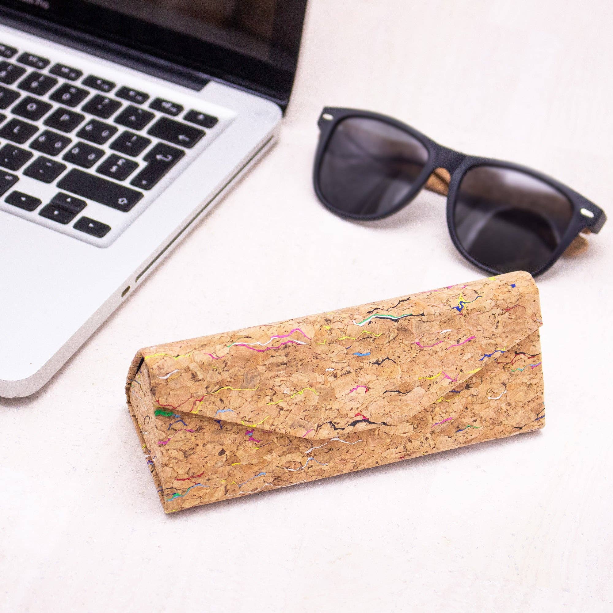 Meninas Bonitas Cork - Vente Lunettes de soleil – femme - Lunettes de soleil en liège pour femmes avec verres UV et étui L-10709