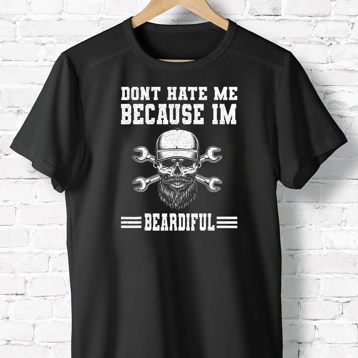 Chemise Don't Hate Me Because I'm Beardiful, Chemise de mécanicien pour la vente par ShopLukeGifts