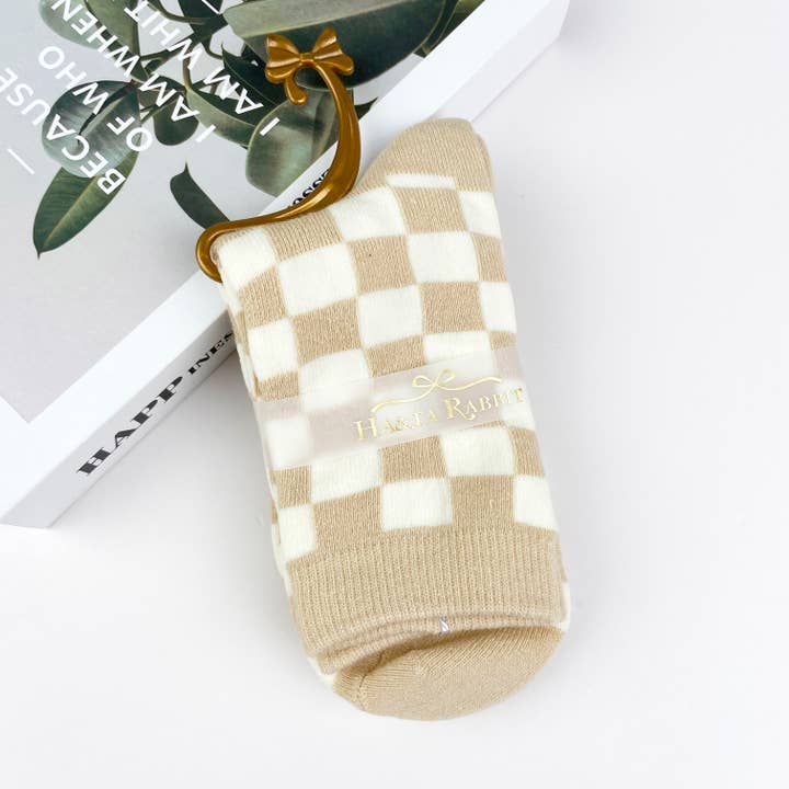 mildstyles – Meias - Mulher por atacado – Meias xadrez de algodão penteado para mulher no meio da pantzerro11