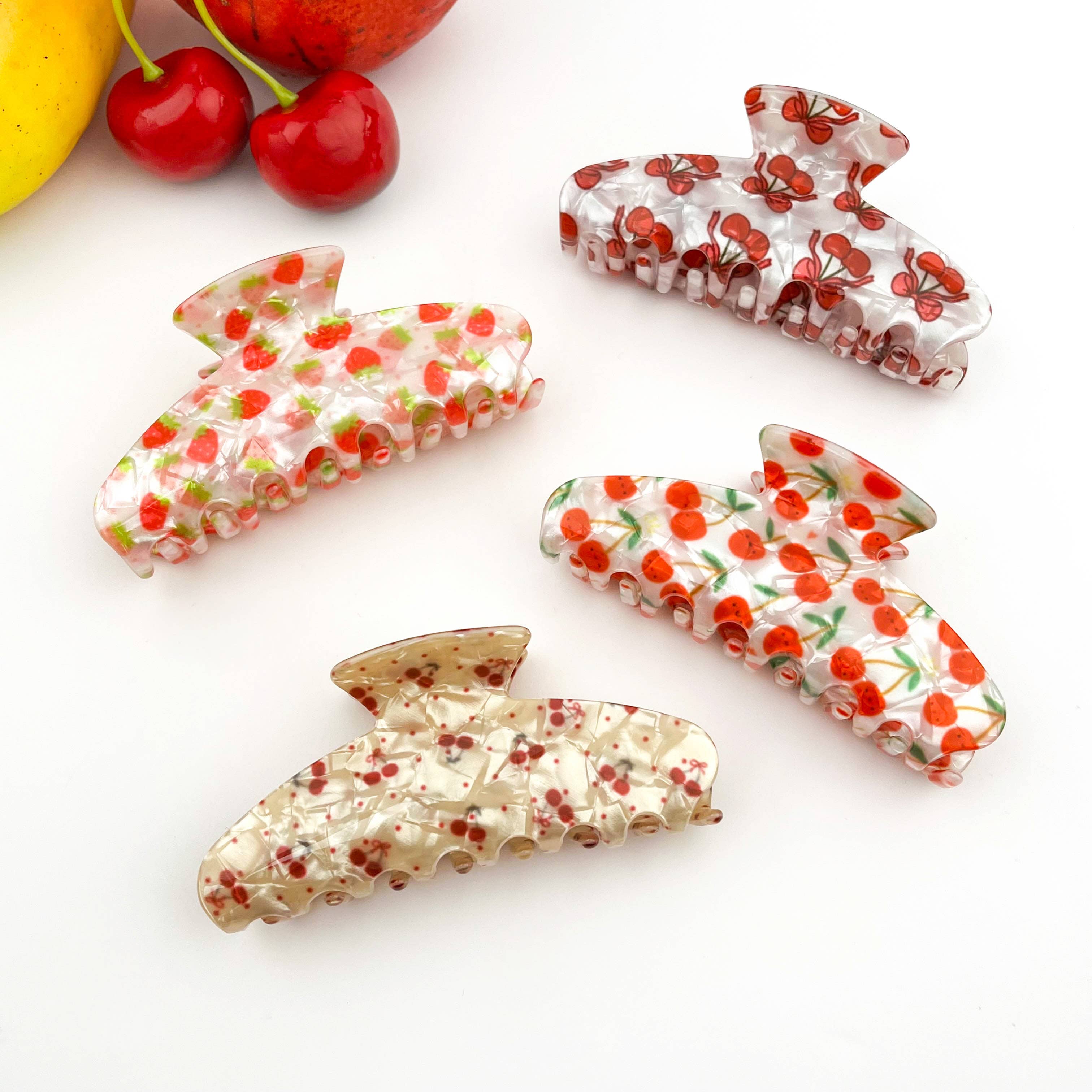 TheDivaSoap - Wholesale Hair Clip - Women's - Fruity Hair Clip, Cherry & Strawberry Hair Claw Clip9