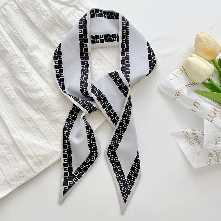 ACCITY - Wholesale Scarf - Women's - FRESH STRIPED LONG TIED SCARF_CWASC0705