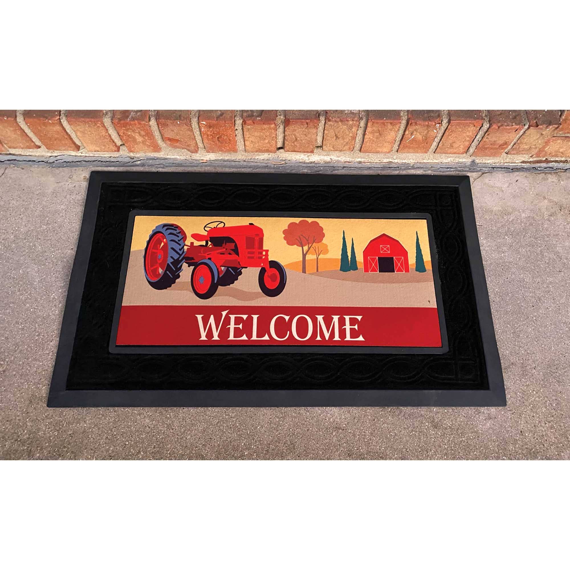 Magnolia - Wholesale Door Mat - DOORMAT INSERT WELCOME RED TRACTOR1