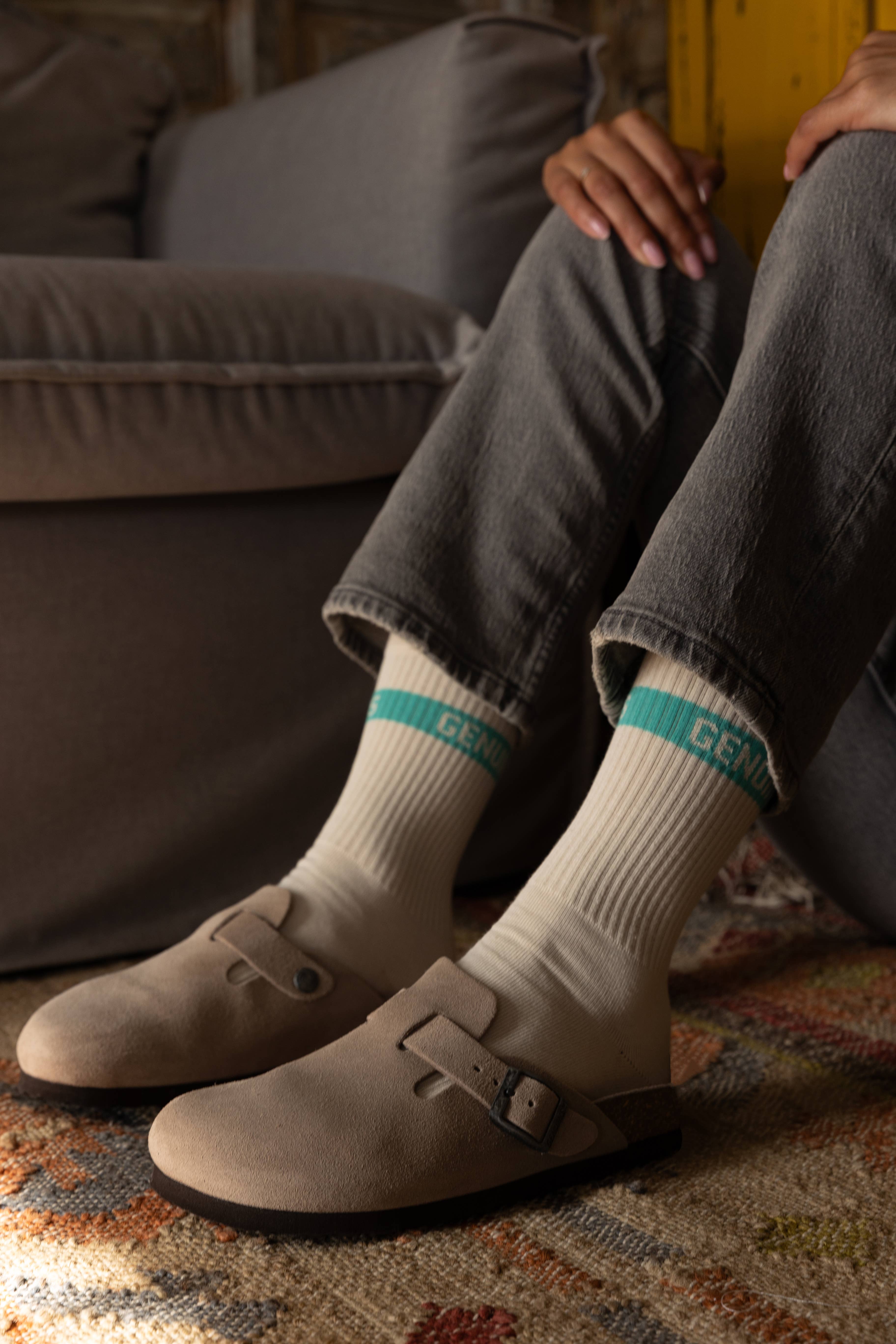 GENUINS - Wholesale Sandals - Women's - RIVA VELOUR TAUPE Unisex1