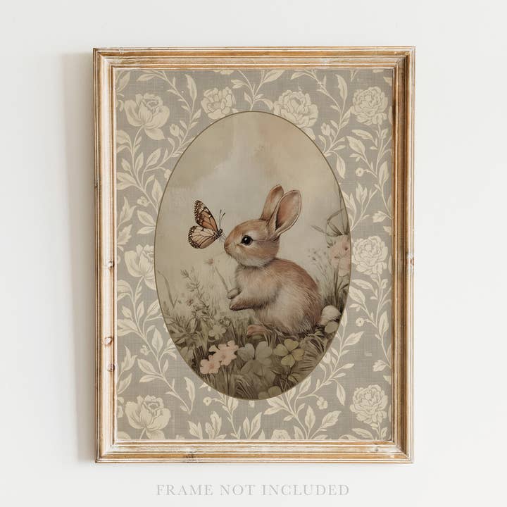 Rooted in Truth - Wholesale Art Print - Easter Bunny Vintage Art Print , Spring Canvas, Gift Decor 0
