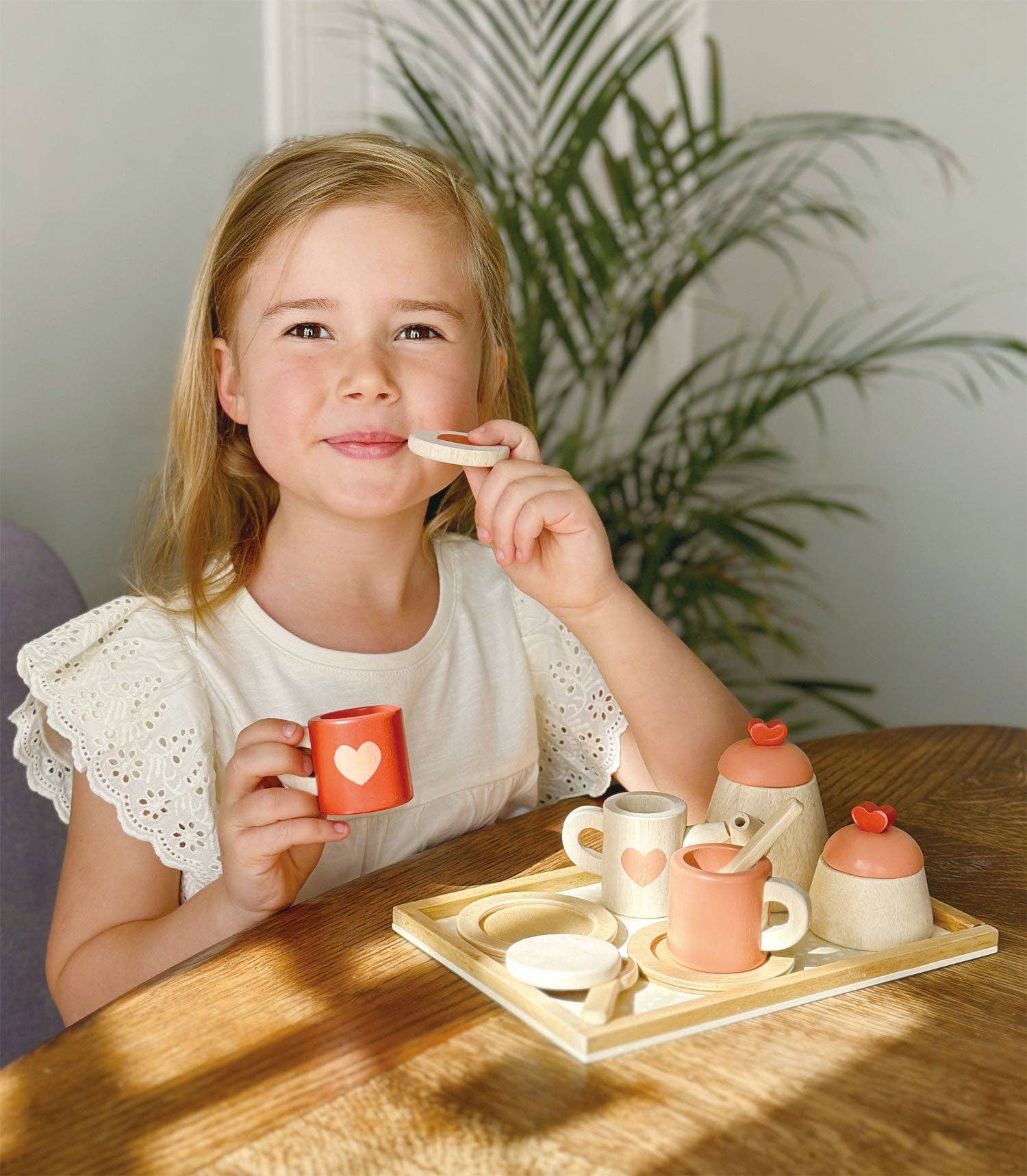 Mentari Toys - Vente Dînette – enfant - Ensemble de plateaux Tea Time3