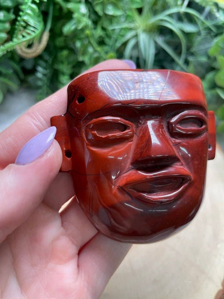 Copper Ashes - Wholesale Spiritual Stone/Crystal - Red Jasper Mask2