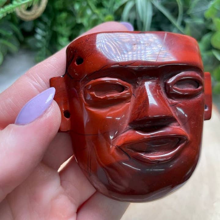 Copper Ashes - Wholesale Spiritual Stone/Crystal - Red Jasper Mask2