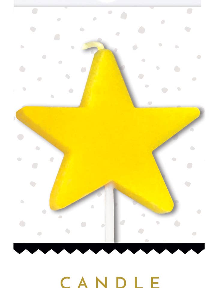 Star Neon Candle Yellow for wholesale by Party Partners