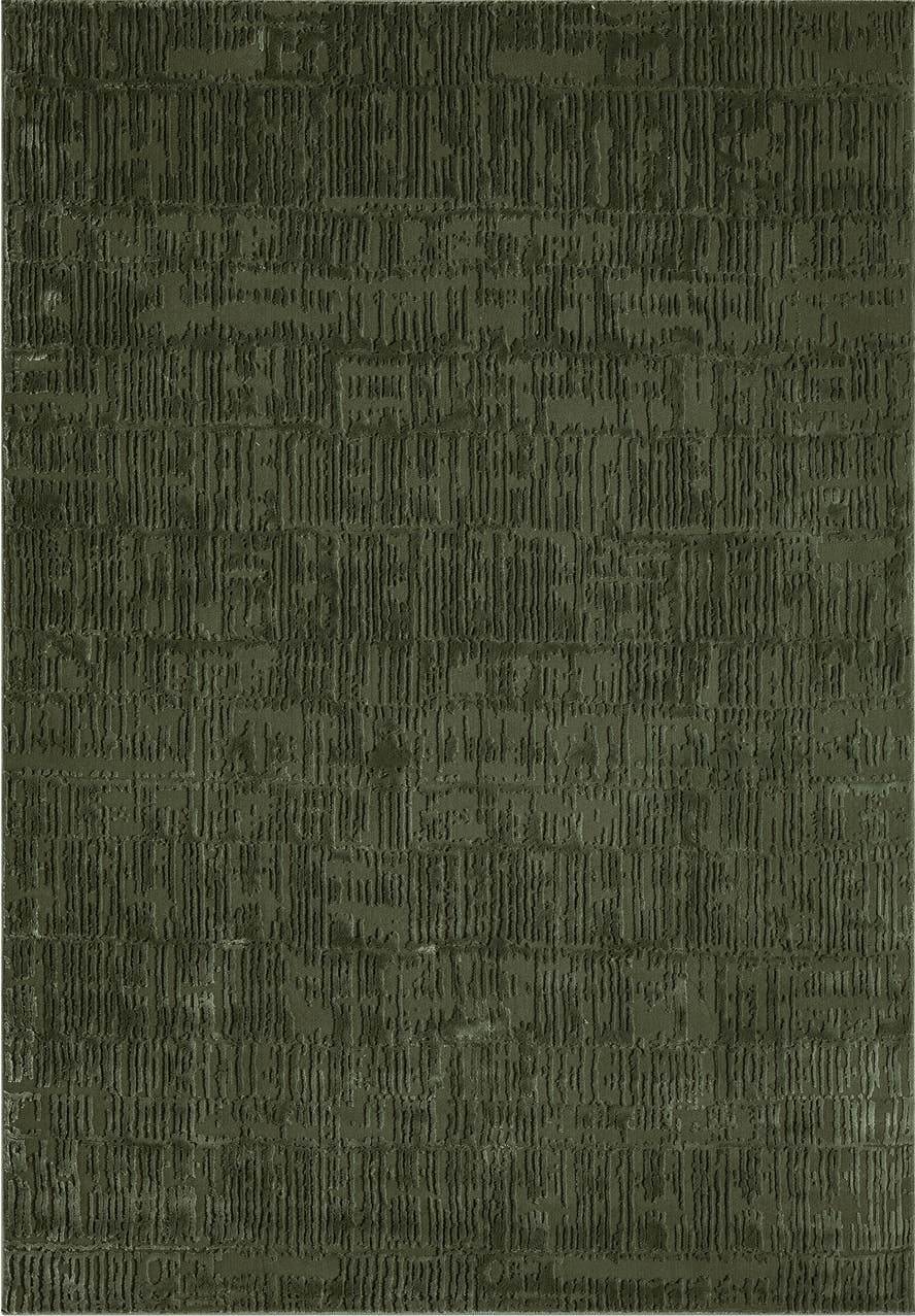 Abani Rugs - Wholesale Area Rug - Abani Plush Deco Machine Washable Textured Grid Green Rug0
