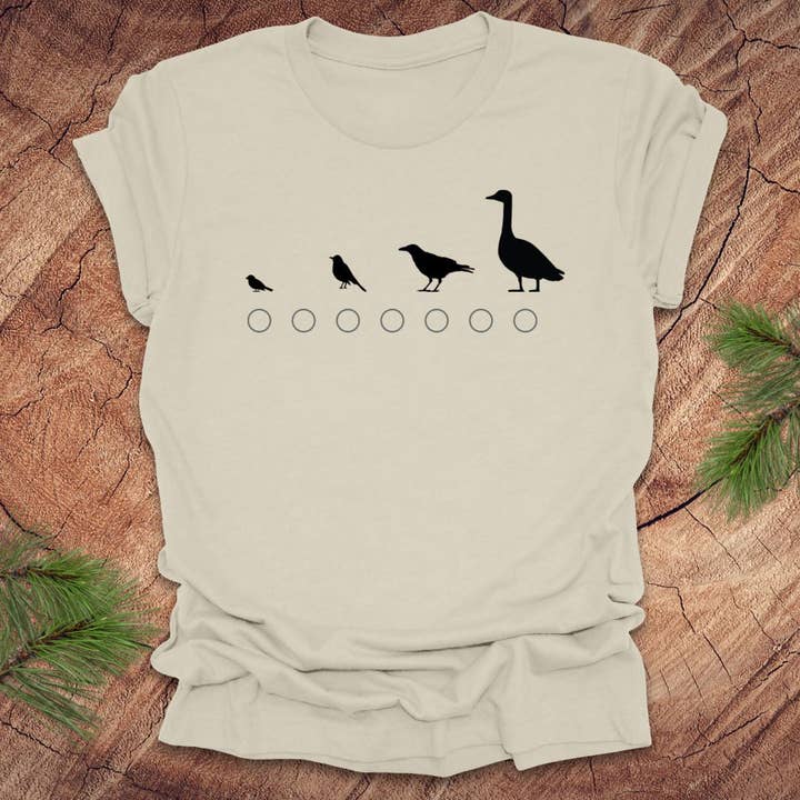 Vogelmaat T-shirt voor wholesale door Wandering Owl Adventure Co.