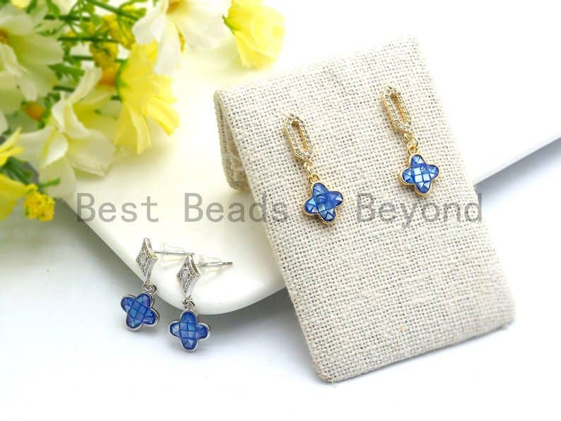 BestBeads&Beyond - Wholesale Individual Charm/Pendant - 100% Natural White Shell Clover Pendant/charm White Gold Silver Charm, Shell Flower Pendant, Shell Jewellery, 10x13mm,SKU#Z3312