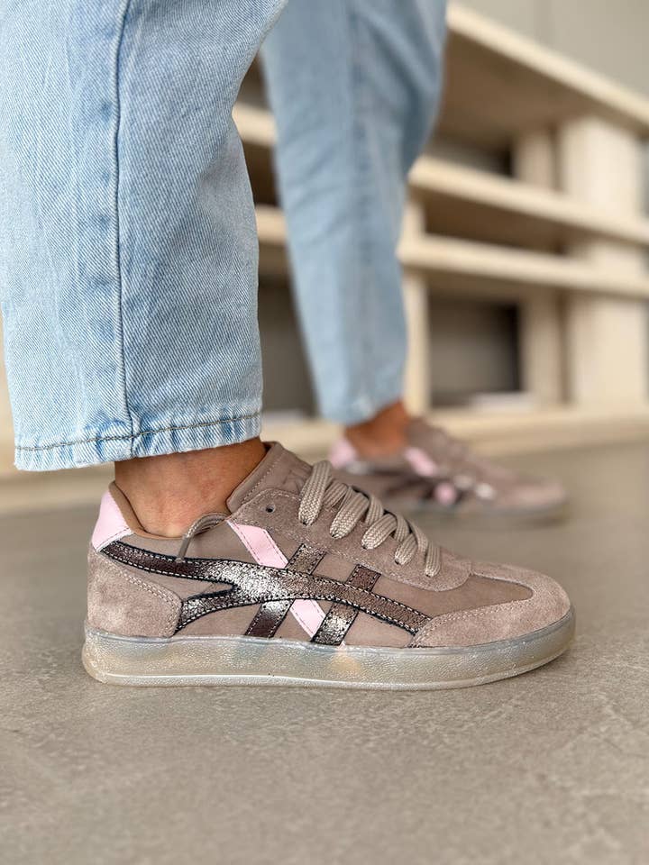 Demi - Mink - Handgjorda sneakers i koskinn för wholesale av PMK SHOES