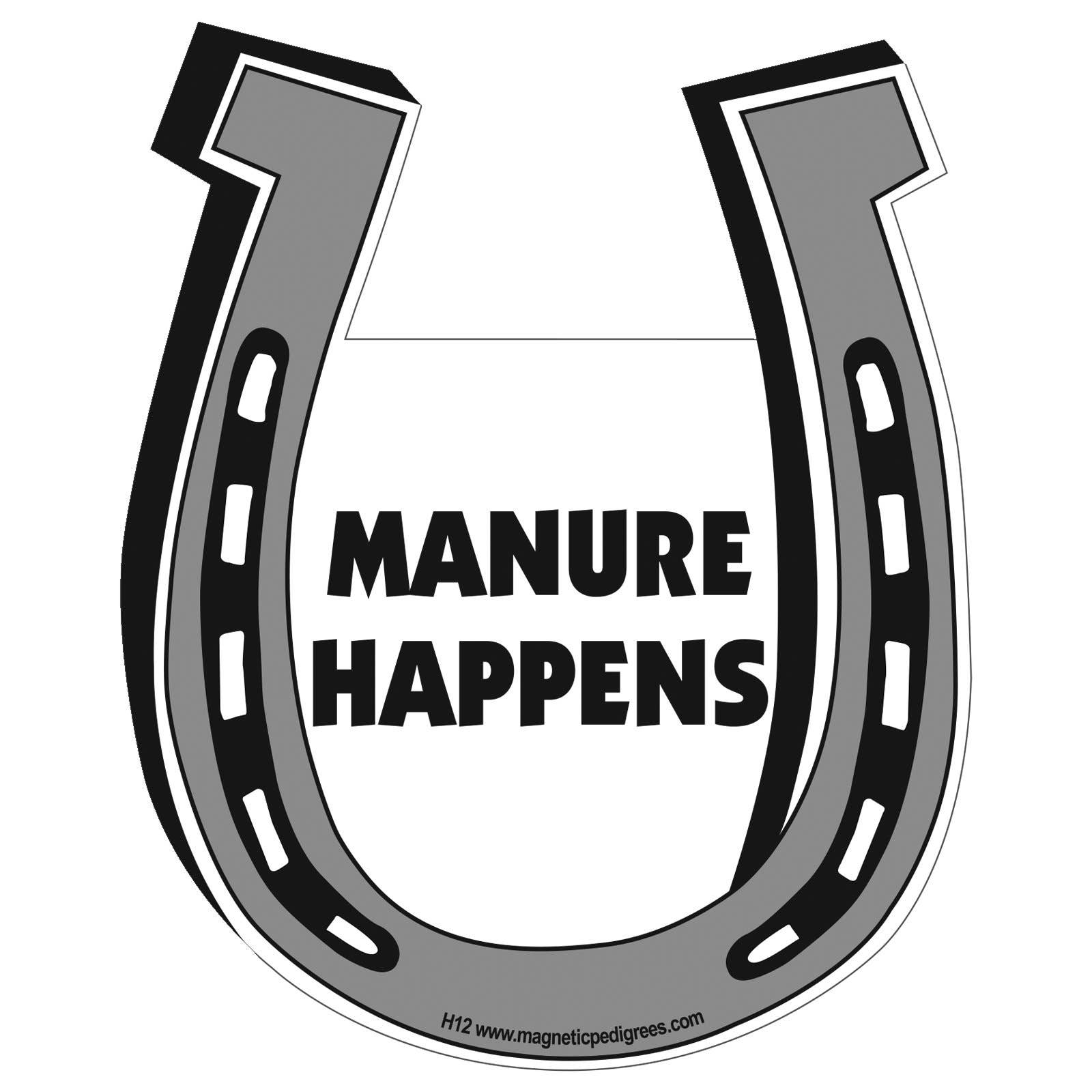 Pet Gifts USA, LLC - Wholesale Magnet - Manure Happens Horseshoe Shaped Car Magnet0
