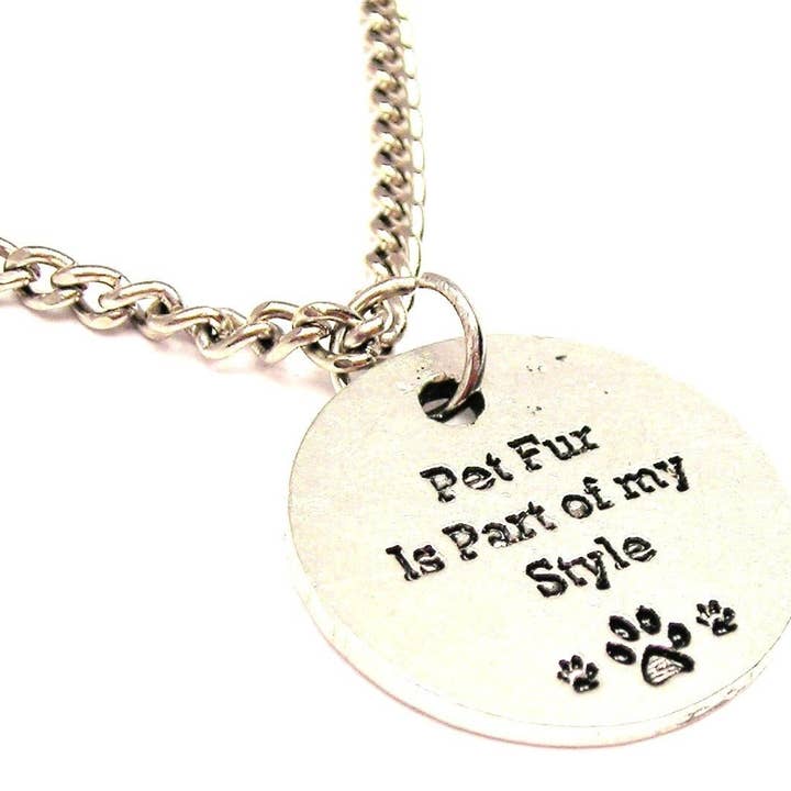 Chubby Chico Charms - Wholesale Pendant/Charm Necklace - Pet Fur Is Part Of My Style Single Charm Necklace