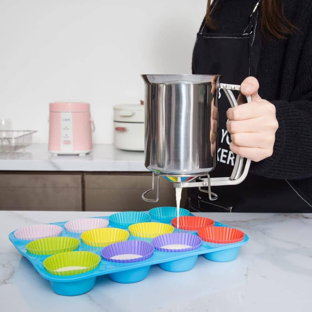 VIGOR - Wholesale Baking Dish - Stainless Steel Kitchen Flour Tool Mix Funnel Dispenser1