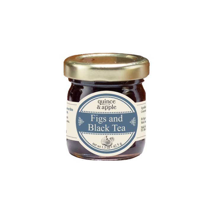 Figs and Black Tea Conserve - Case of 12 - 1.5 oz Jars for wholesale by Gourmet Indulgences, LLC (dba Quince & Apple Company)