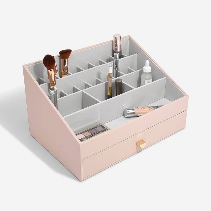Stackers – wholesale Makeup storage box – Blush Pink Supersize Makeup Organiser