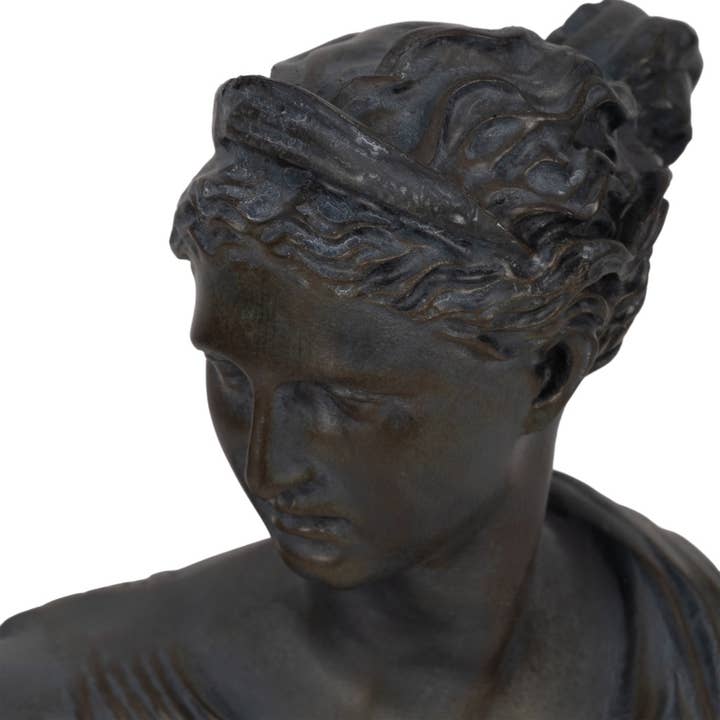 Sagebrook Home - Wholesale Sculpture - Resin Grecian Bust Distressed Sculpture - Bronze, 12 in.8