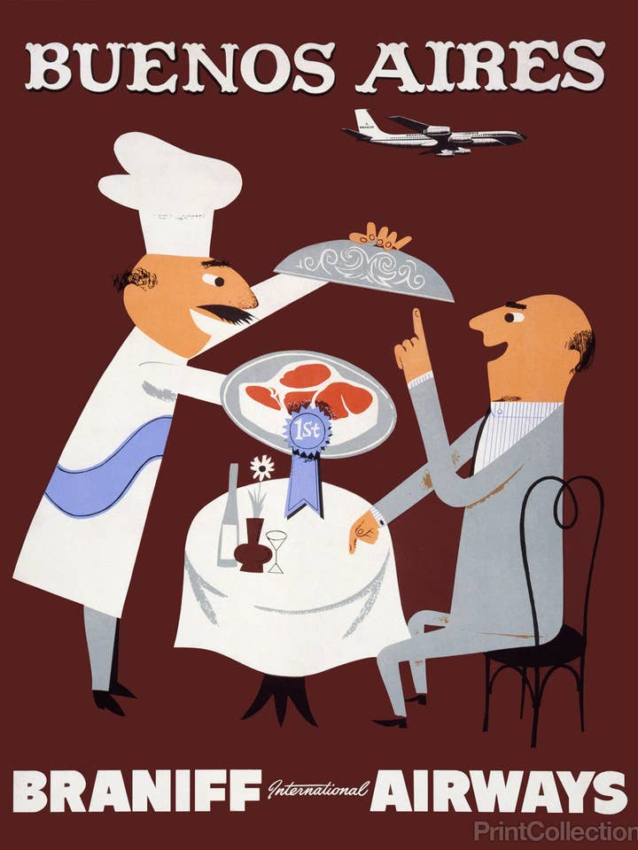 Braniff International Airways to Buenos Aires for wholesale by Print Collection