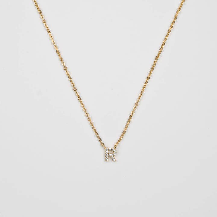 Brenda Grands Jewelry - Wholesale Jewelry Set - 18K Gold Dainty Shiny Initial Necklace - Set of 1632