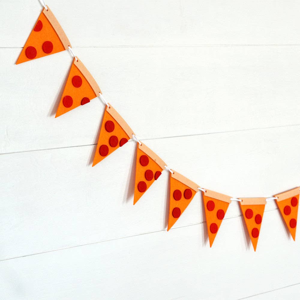 Decomod - Wholesale Bunting/Garland - Pizza Party Felt Garland1