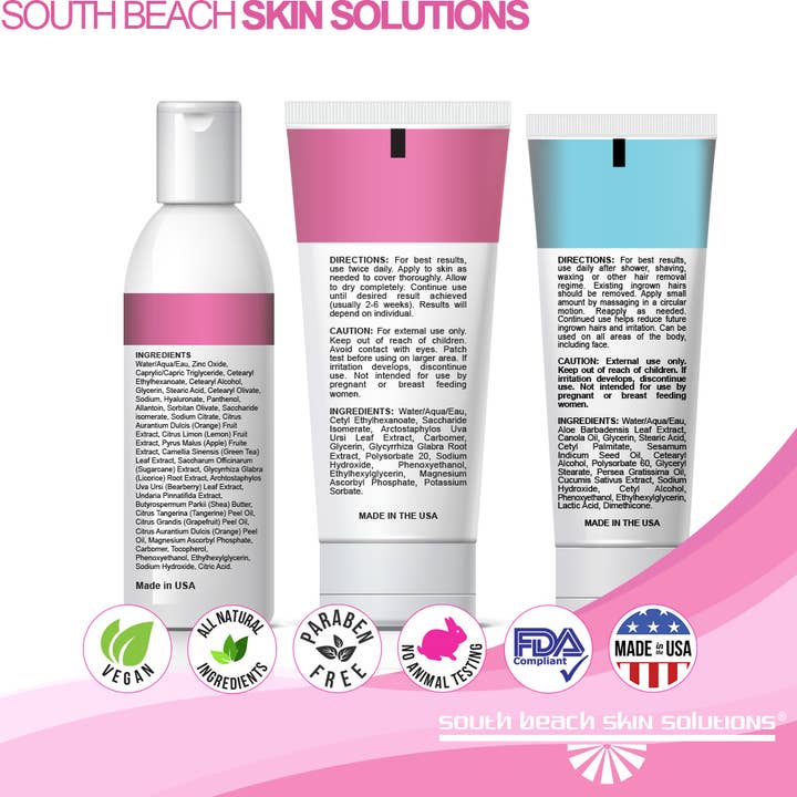 South Beach Skin Solutions - Venta al por mayor Kit de cuidado facial - Kit iluminador de piel SB Instant Results3