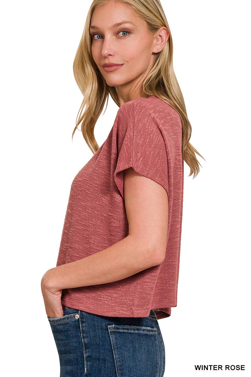 42POPS – wholesale Stickad topp - Dam – ._ Droppad axel Lättvikts Slubtröja11