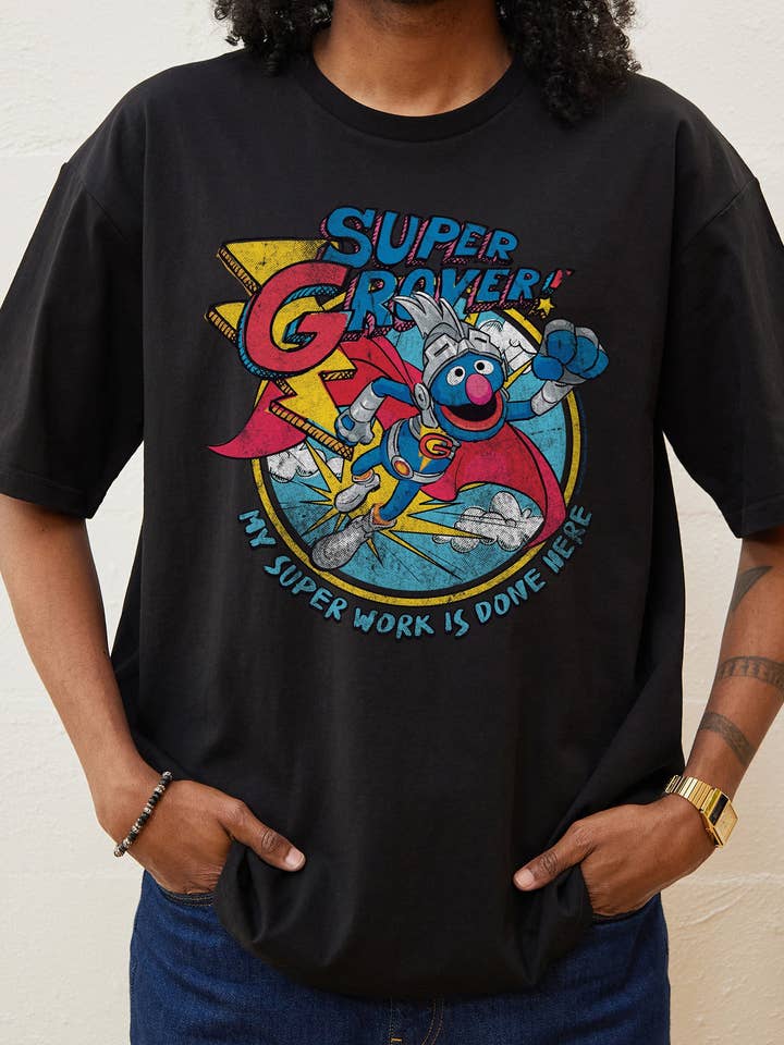 Threadheads - Wholesale Screen Printed T-Shirt - Men's - Super Grover Vintage T-Shirt