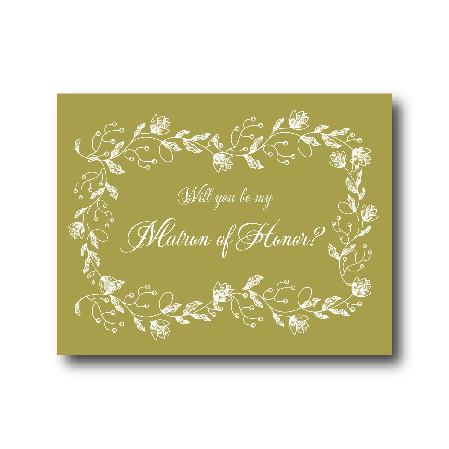 Peyton's Post - Wholesale Wedding Card - Will you be my Bridesmaid Greeting Card - Green Florals 1