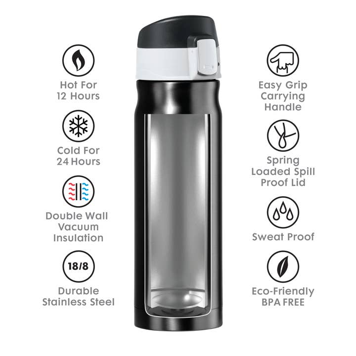 Oggi - Wholesale Flask - Travel Flask Caliber Vacuum Insulated (500 ml, 17 oz)3