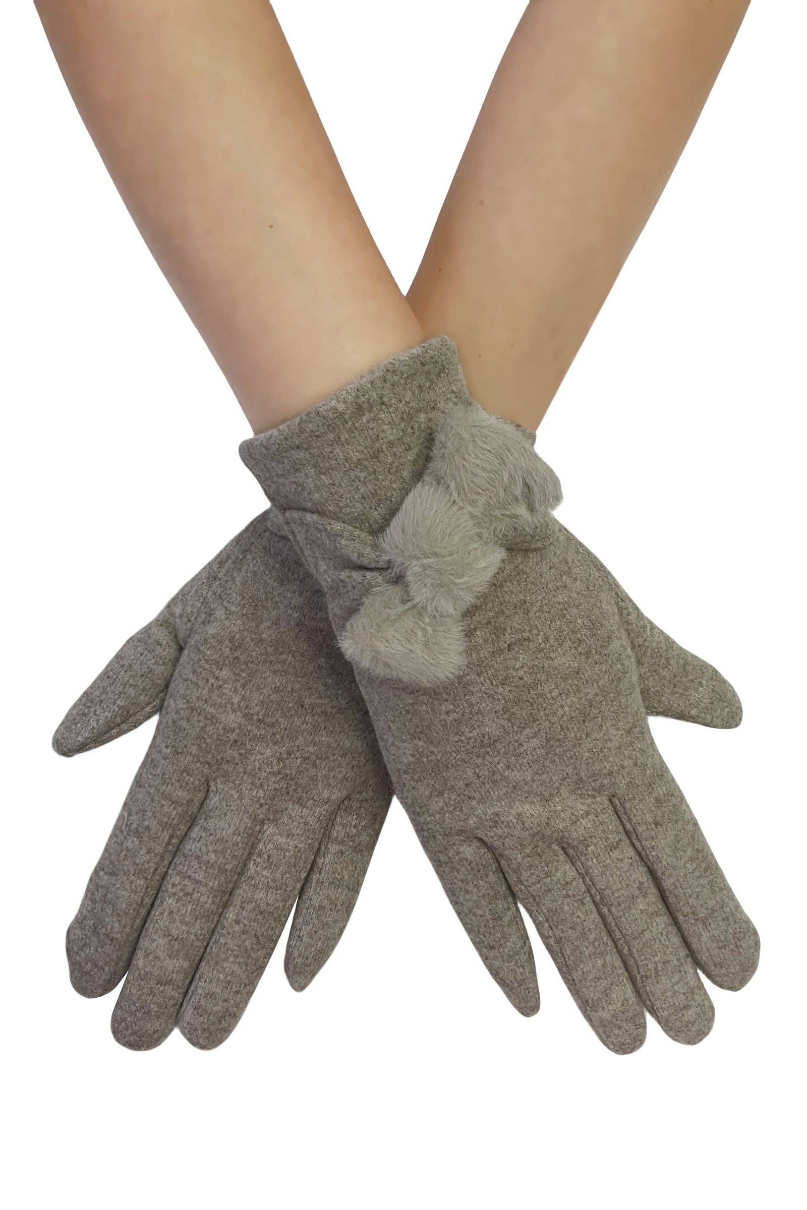 Fashion Scarf World - Wholesale Gloves – Women's - Twist Bow Plain Touchscreen Gloves3