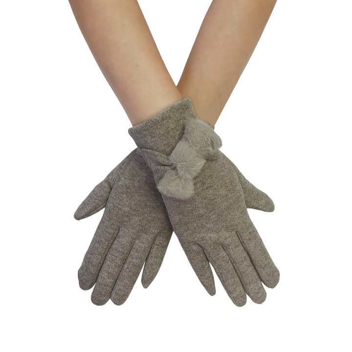 Fashion Scarf World - Wholesale Gloves – Women's - Twist Bow Plain Touchscreen Gloves3