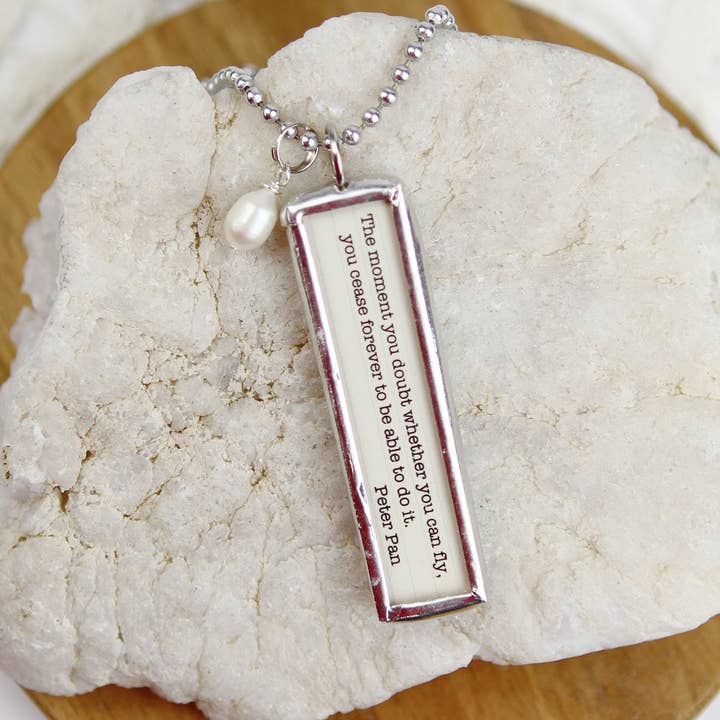 Peter Pan Literary Book Charm Necklace for wholesale by Jennifer Dahl Designs LLC