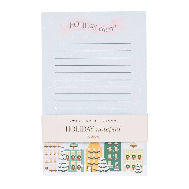 Sweet Water Decor - Wholesale Notepad - Christmas Village Notepad - Christmas Stationery