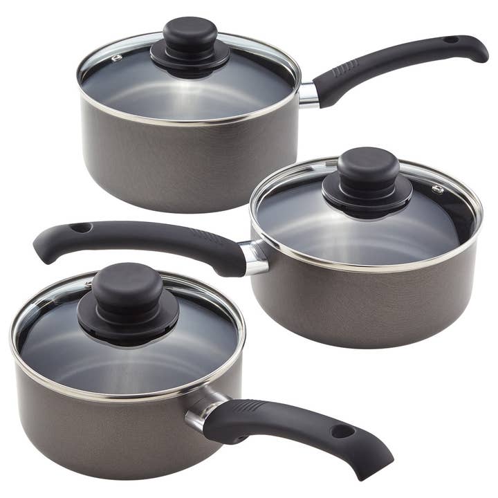 Domare varje dag, 3 bit kastrull Set, Non-Stick, Tenn för wholesale av Judge UK