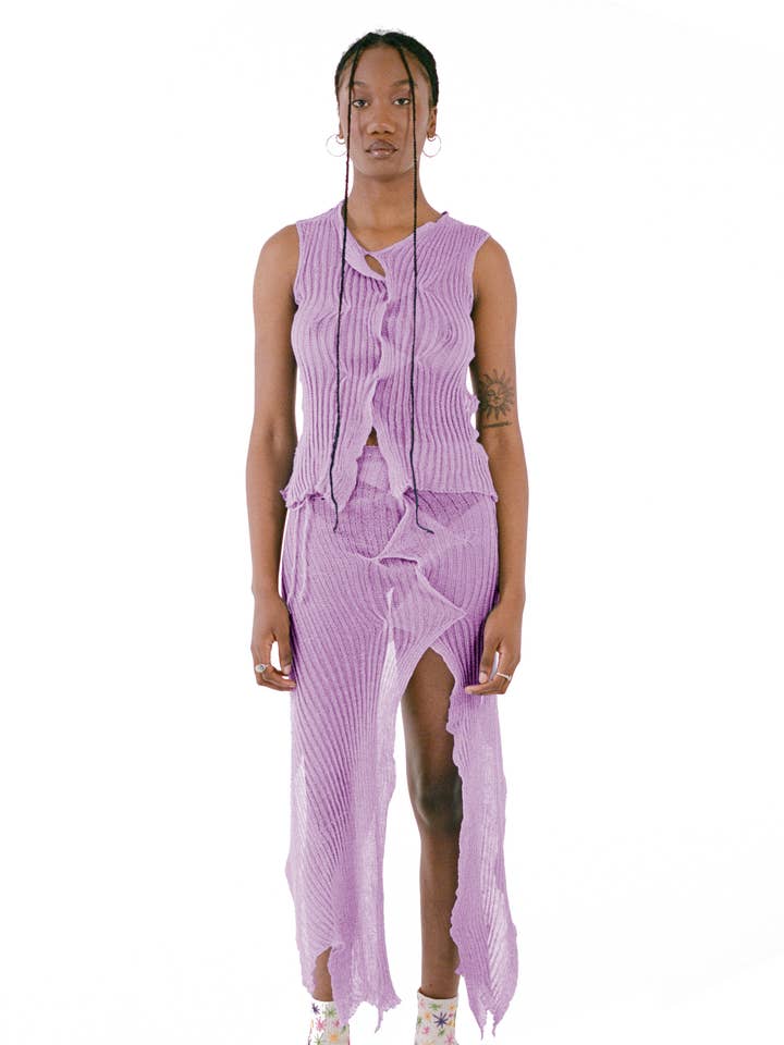 Lilac Linen Set for wholesale by Samudāy Studios