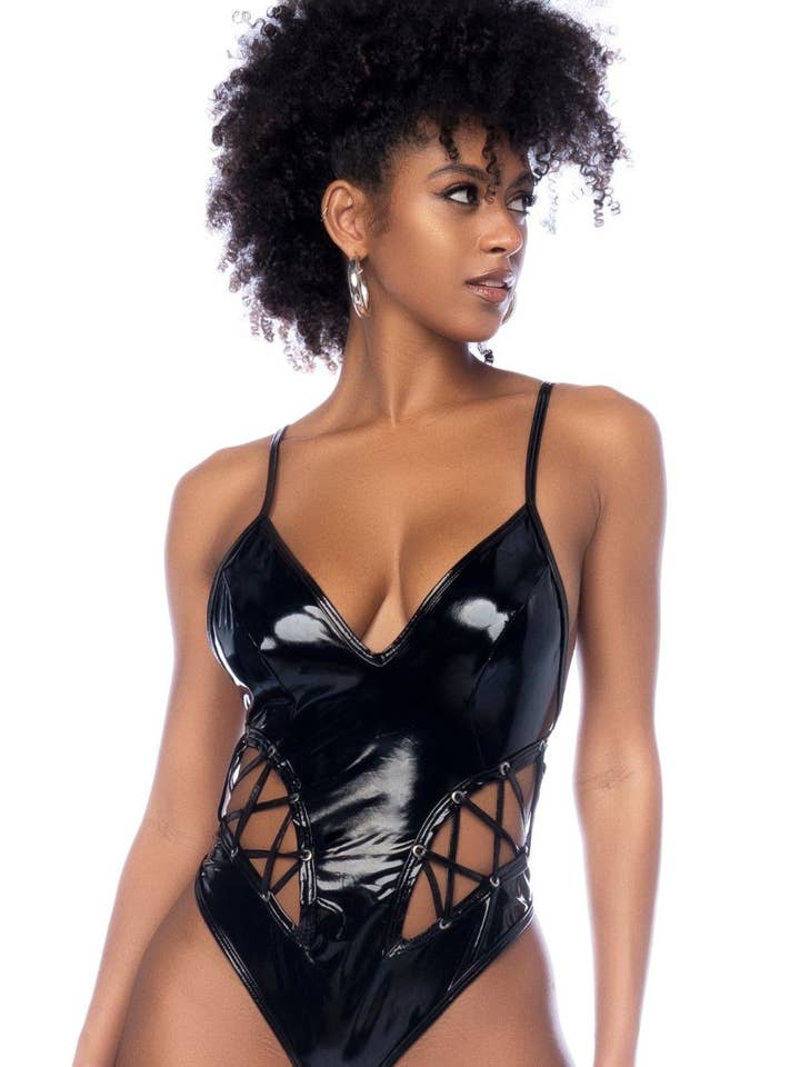 Corpo em vinil preto -MAL2764GLBK por atacado de Mapalé