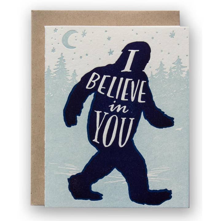 Ladyfingers Letterpress - Wholesale Encouragement Card - I Believe In You Greeting Card