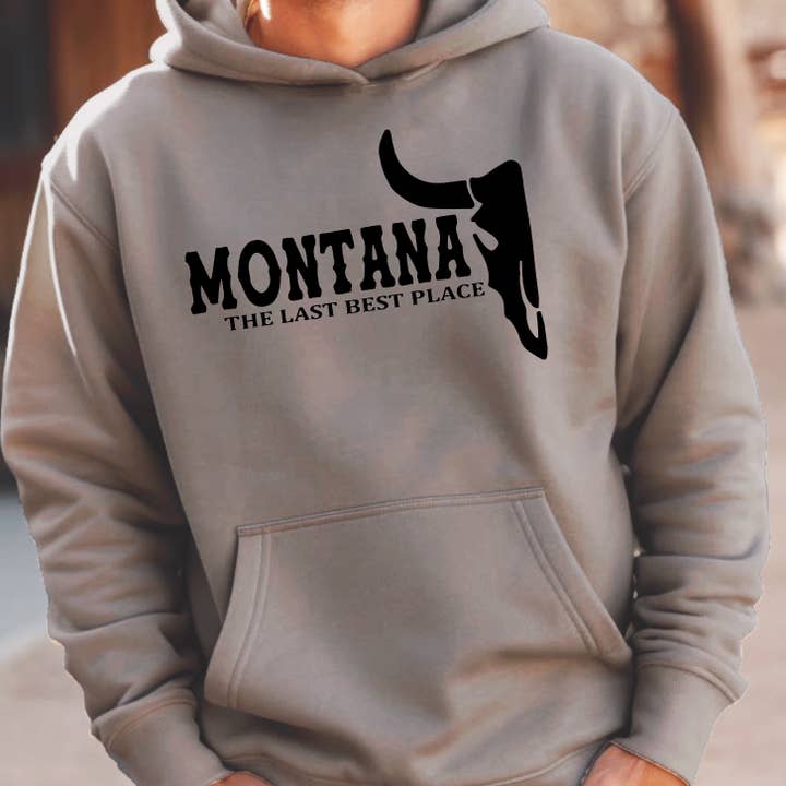 MEN'S MONTANA LAST BEST PLACE HOODIE -CEMENT for wholesale by Back Road Designs