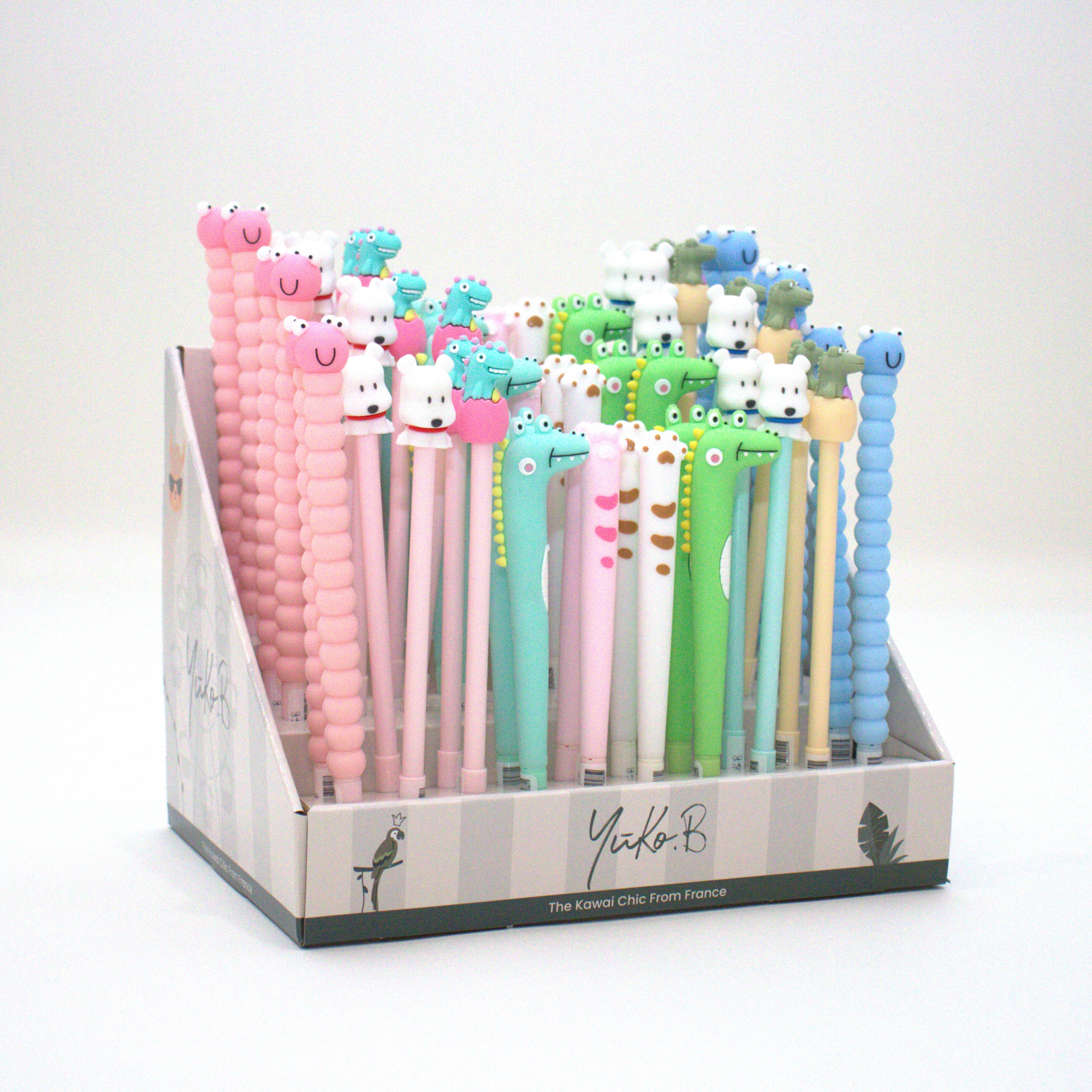 Yuko B - Wholesale Pen - Display of 60 Funny Novelty Pens - for boys & girls!