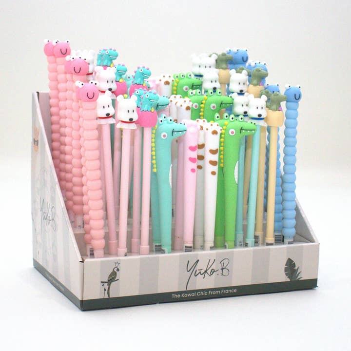 Yuko B - Wholesale Pen - Display of 60 Funny Novelty Pens - for boys & girls!0