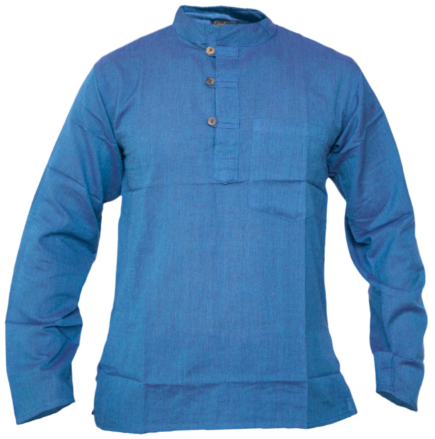 Gheri – wholesale Shirt – Unisex – Plain Cotton Lightweight Long Sleeve Grandad Shirt6