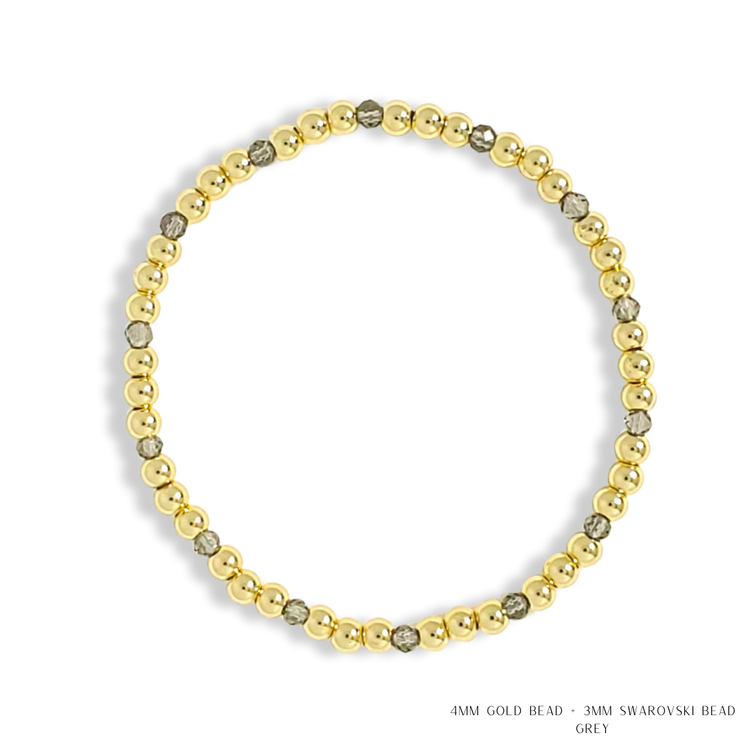 Savvy Bling - Vendita all'ingrosso Bracciale con perline - Bracciale con Perline in Oro e Cristalli Swarovski - Più Colori15