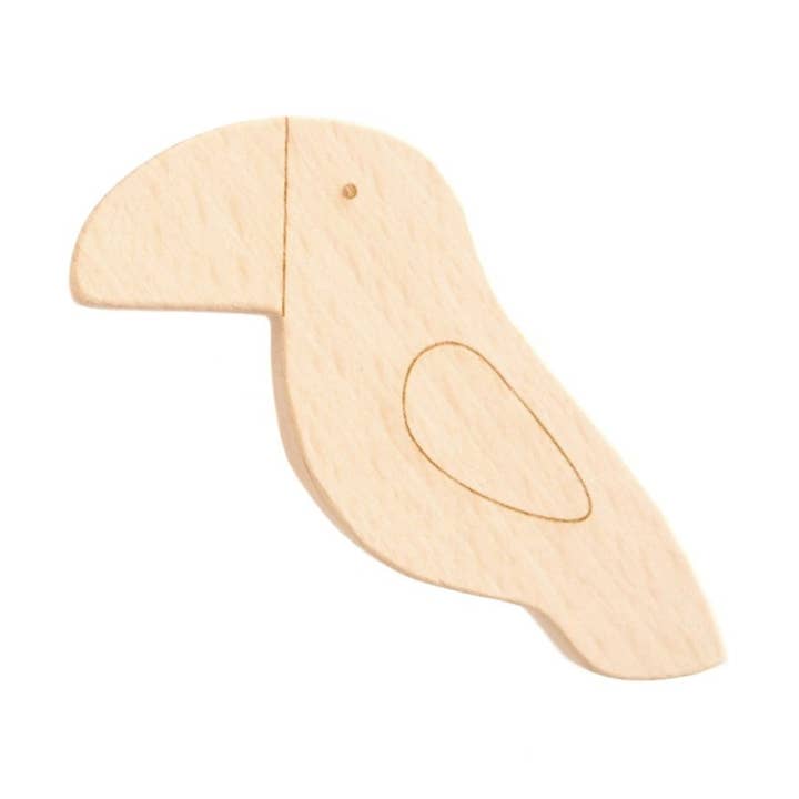 Gancho simples: Toucan/Gancho simples de madeira: Toucan por atacado de Briki Vroom Vroom