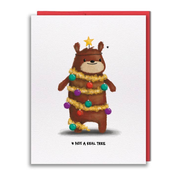 Carte de vœux - Arbre Ours Wow pour la vente par studio vcky