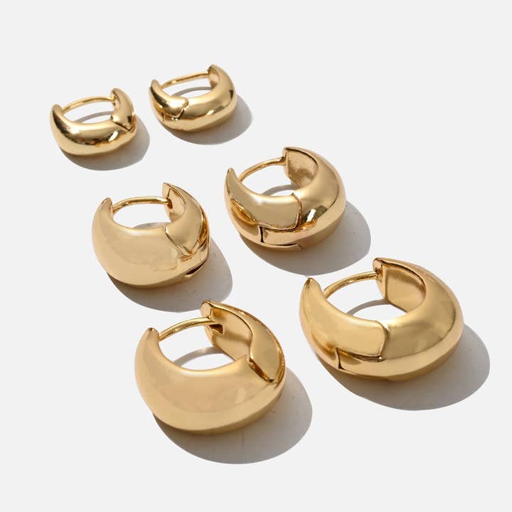 'ANTIBES Earrings - Gold' for wholesale by Sun Muse Studio