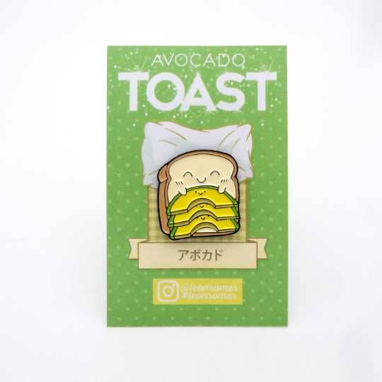 Leon Römer Illustraties - Wholesale Lapel Pin/Button - Sleepy Avocuddle toast pin1