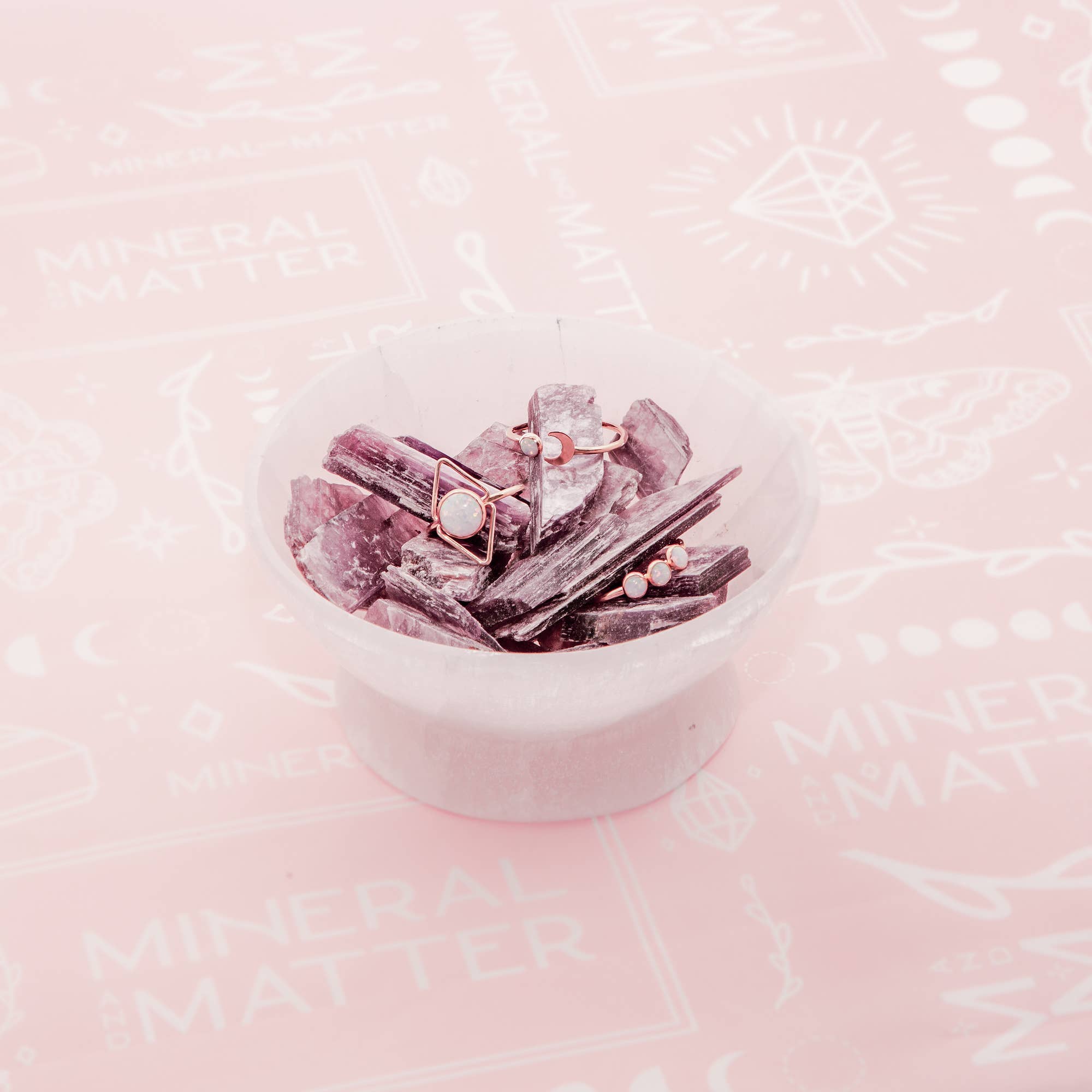 Mineral and Matter - Vendita all'ingrosso Anelli con pietra singola/solitario - Anello Luna Opal Fasi Lunari Fasi Lunari Anello a luna crescente8